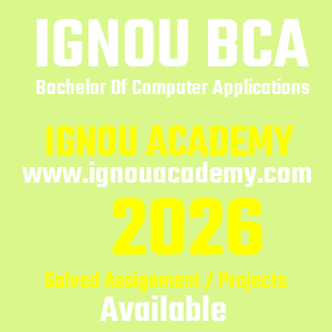IGNOU BCA SOLVED ASSIGNMENT 2026